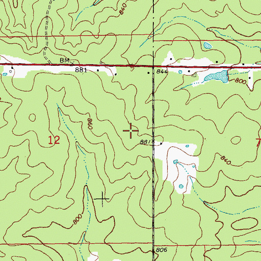 Topographic Map of Junction Switch (historical), MO