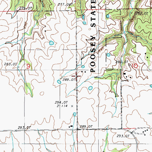 Topographic Map of Muddy Lane (historical), MO