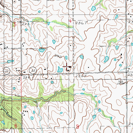 Topographic Map of Cavendish, MO