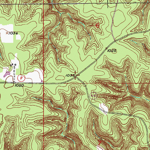 Topographic Map of Arroyo (historical), MO