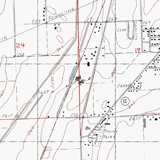 Topographic Map of Owens, MO