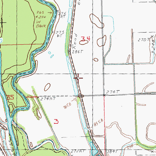 Topographic Map of Seven Mile, MO