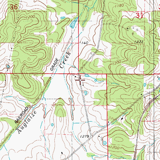 Topographic Map of Russell, MO