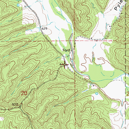 Topographic Map of Martha (historical), MO