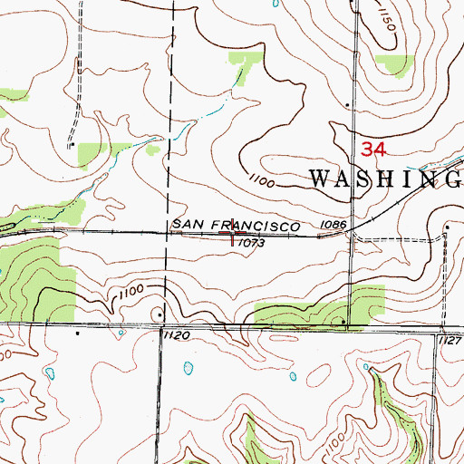 Topographic Map of Dumbeck, MO