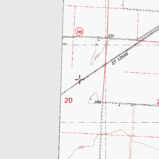 Topographic Map of Ruma (historical), MO
