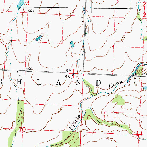 Topographic Map of Malty, MO