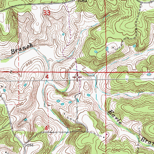 Topographic Map of Howerton (historical), MO