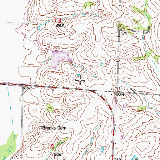 Topographic Map of Chraneville (historical), MO