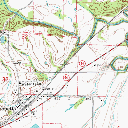Topographic Map of Effie (historical), MO