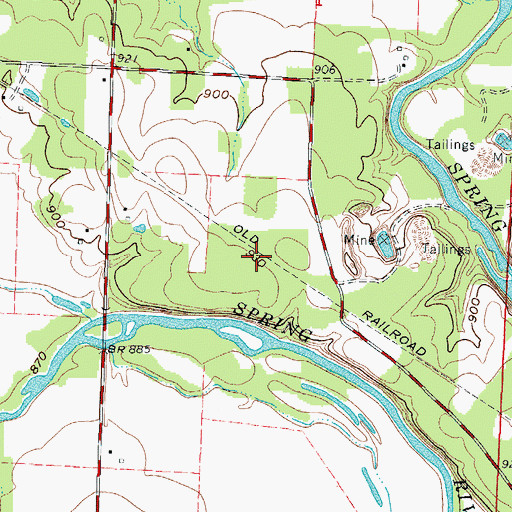 Topographic Map of Cliffwood (historical), MO