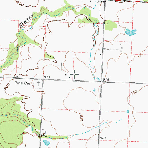 Topographic Map of Breeze (historical), MO