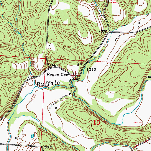 Topographic Map of Art (historical), MO