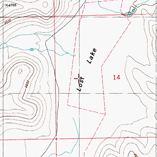 Topographic Map of Lost Lake, AZ