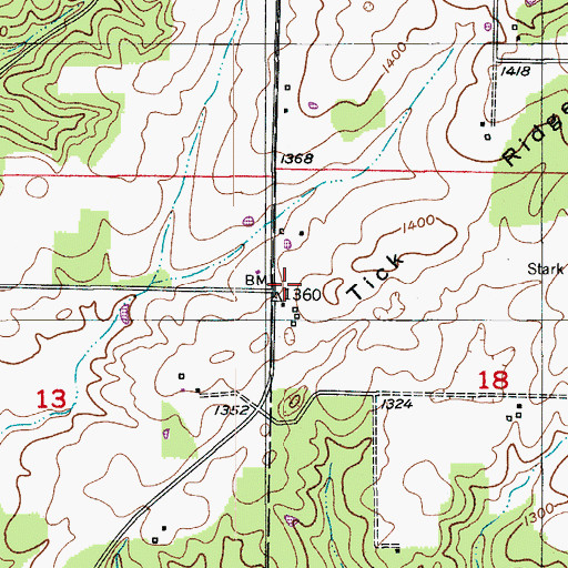 Topographic Map of Filer, MO