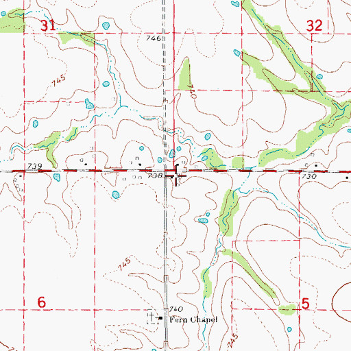 Topographic Map of West Hartford, MO