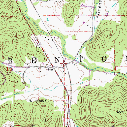 Topographic Map of McKenzie, MO