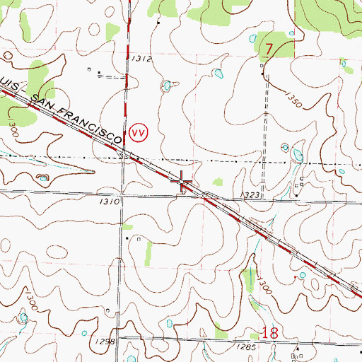 Topographic Map of Quinn (historical), MO