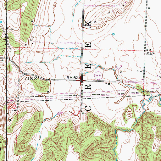 Topographic Map of Corioli (historical), MO