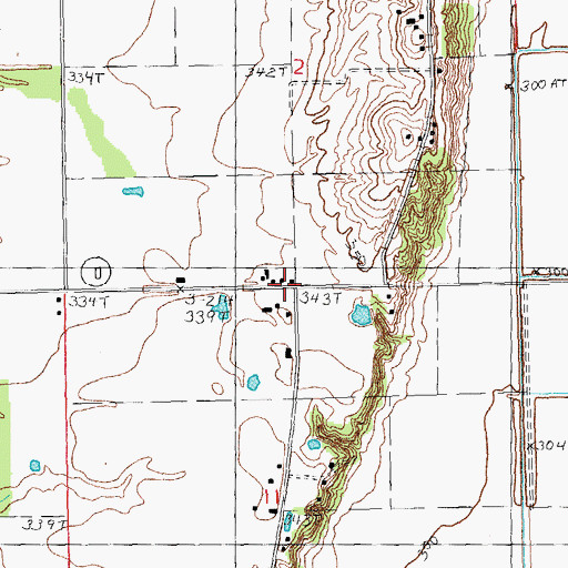 Topographic Map of Cyrus, MO