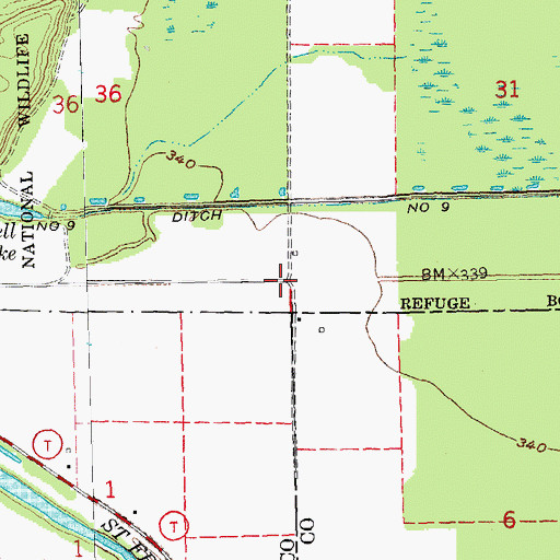 Topographic Map of Moons Mills (historical), MO