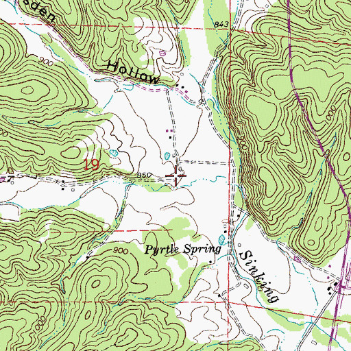 Topographic Map of Farrie (historical), MO