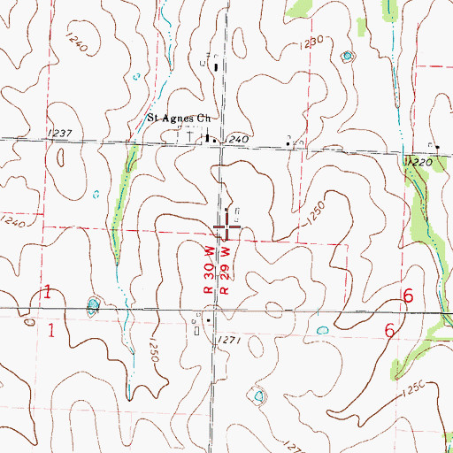Topographic Map of Fair Banks, MO
