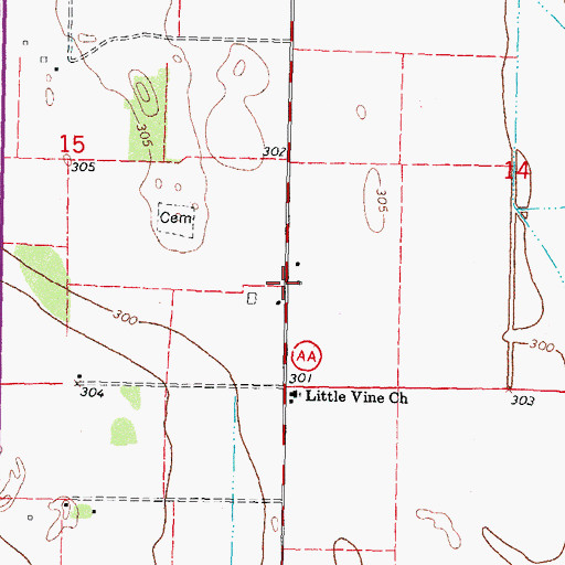 Topographic Map of East Lake, MO