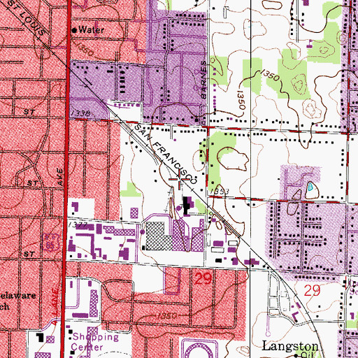 Topographic Map of South Junction, MO