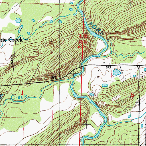 Topographic Map of West Creek, AR