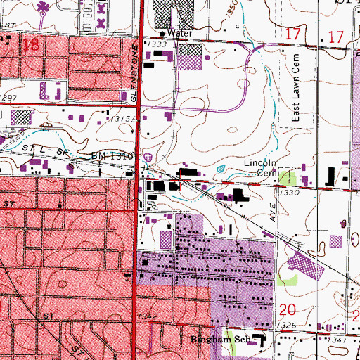 Topographic Map of Chadwick Junction, MO