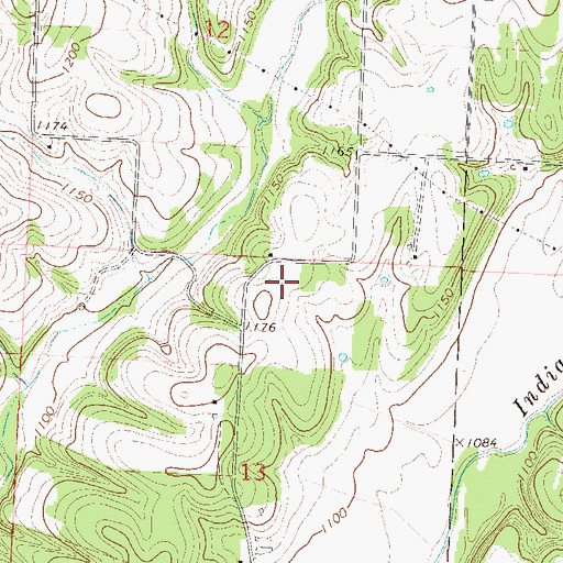 Topographic Map of Cartmell (historical), MO