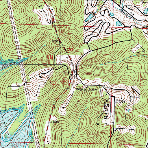 Topographic Map of Flag (historical), MO