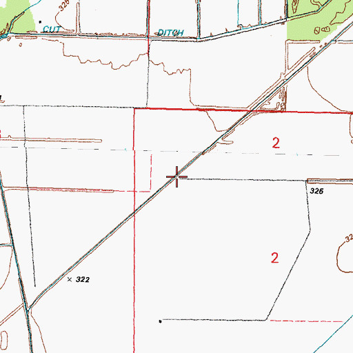 Topographic Map of Jones Spur (historical), MO