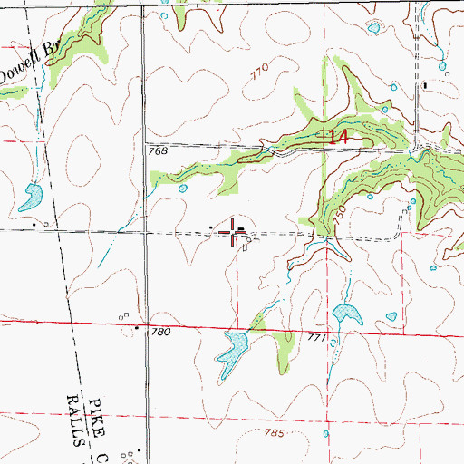 Topographic Map of Spring Dale, MO