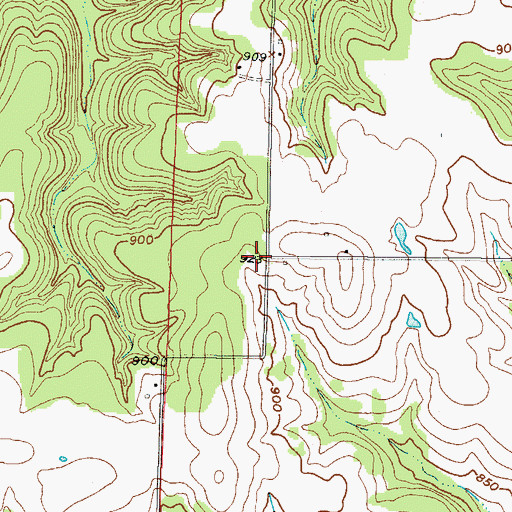 Topographic Map of Edsall (historical), MO