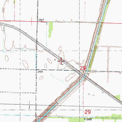 Topographic Map of James, MO