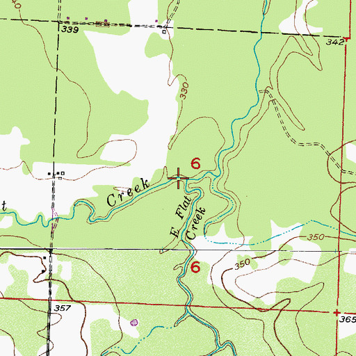Topographic Map of West Flat Creek, AR