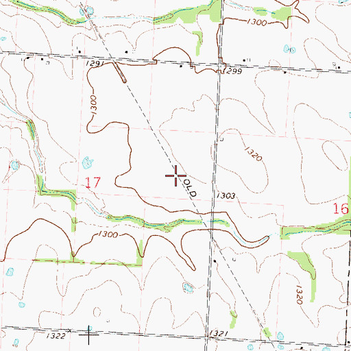 Topographic Map of Grangeville (historical), MO