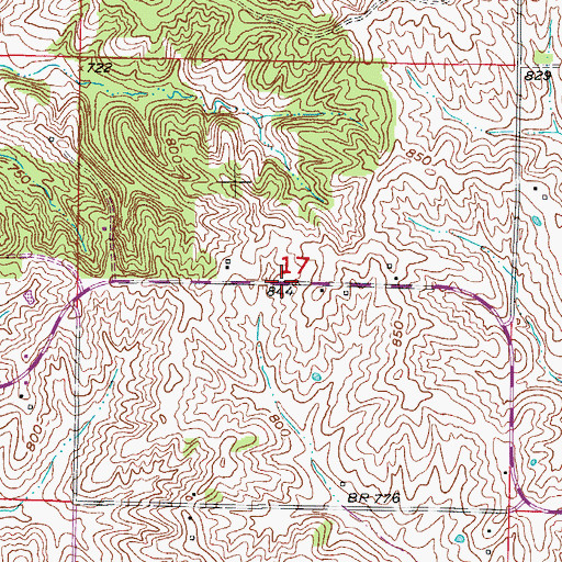 Topographic Map of Glee, MO