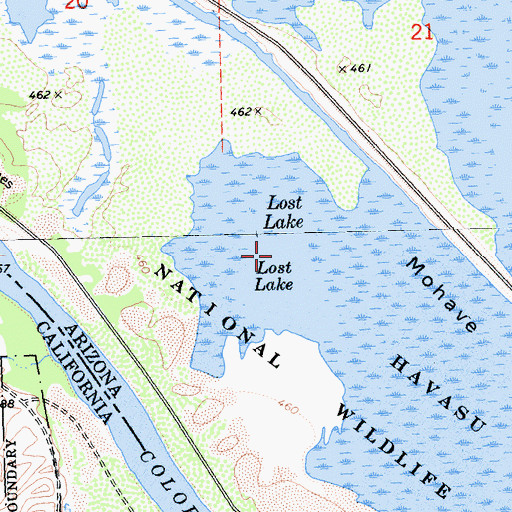Topographic Map of Lost Lake, AZ