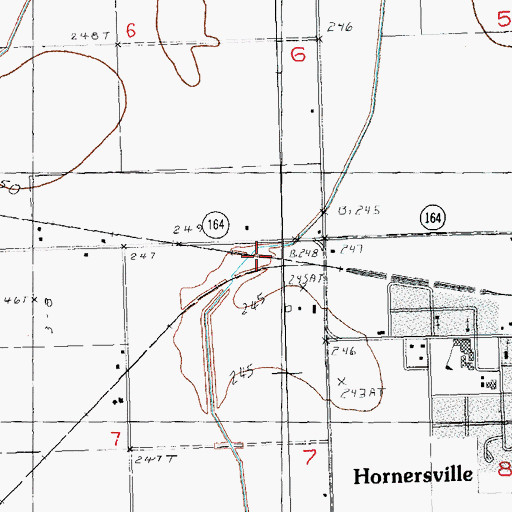 Topographic Map of Sand Pit (historical), MO