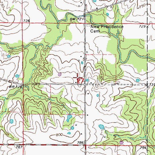 Topographic Map of Culiver, MO
