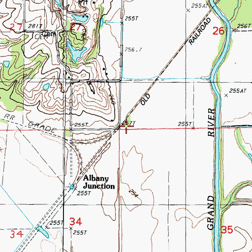 Topographic Map of Albany Junction, MO