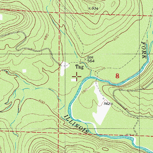 Topographic Map of Campbell Hollow, AR