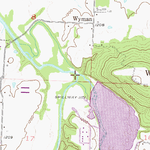 Topographic Map of West Fork White River, AR