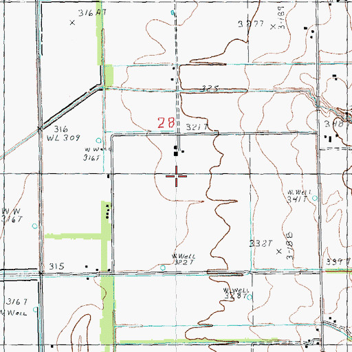 Topographic Map of Brian, MO