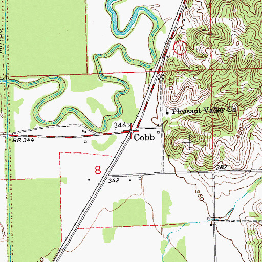 Topographic Map of Cobb, MO