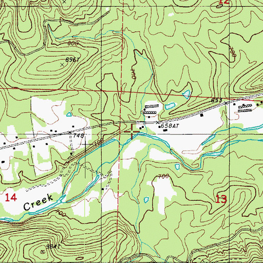 Topographic Map of West Moreland Hollow, AR