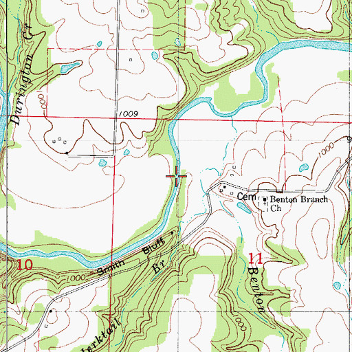 Topographic Map of Dallion Ford (historical), MO